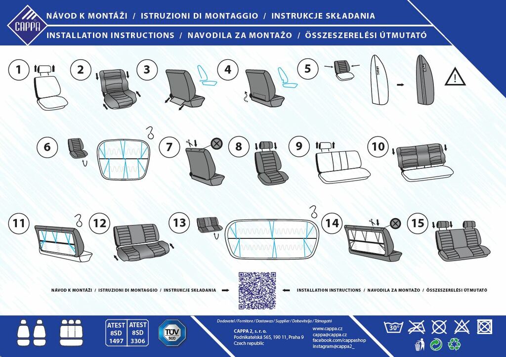 Autopotah Cappa RACING černá/červená