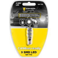 Žárovka 12V LED 9 SMD T10 CAN-BUS COYOTE VISION