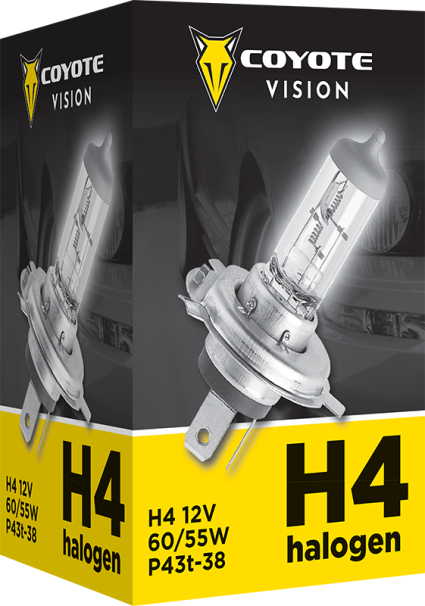 Žárovka 12V H4 60/55W COYOTE VISION