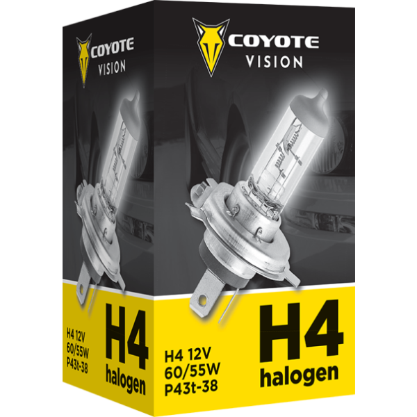 Žárovka 12V H4 60/55W COYOTE VISION