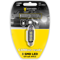 Žárovka 12V LED 3 SMD sufitová SV8.5 CAN-BUS COYOTE VISION