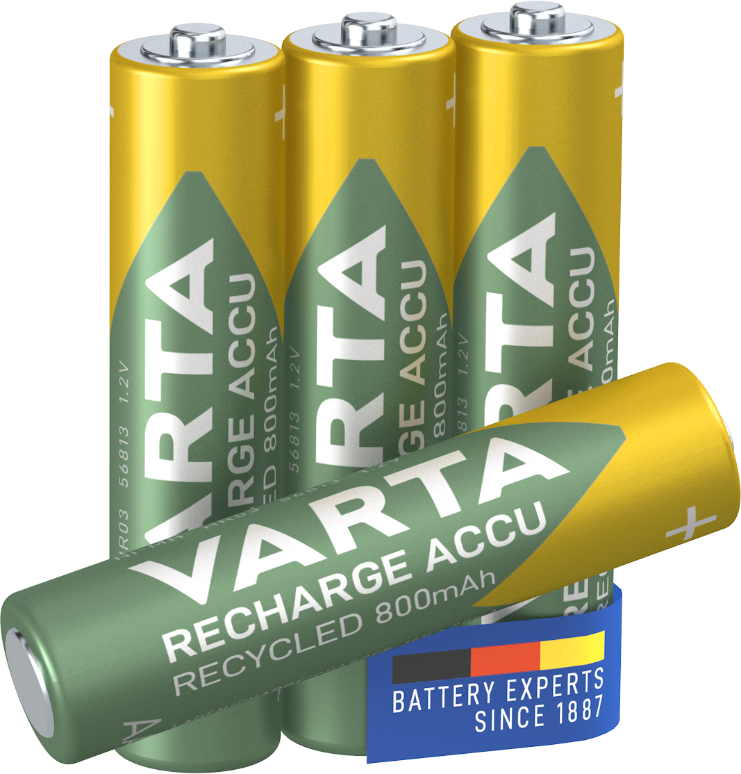 Nabíjecí baterie VARTA Recharge Accu Recycled 4 AAA 800 mAh