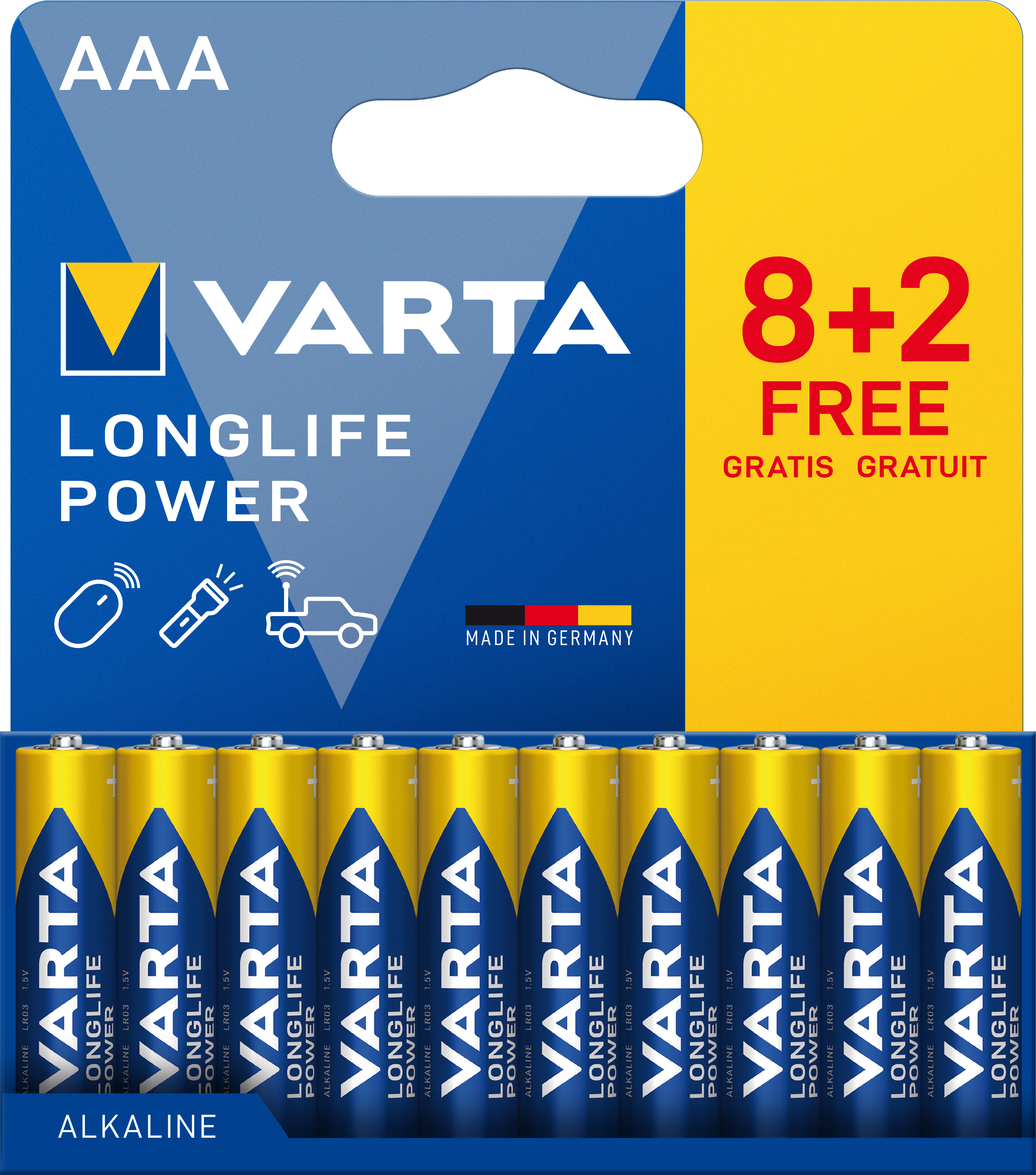 Baterie VARTA Longlife Power 8+2 AAA Double Blister