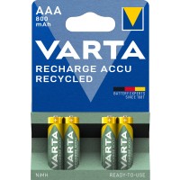 Nabíjecí baterie VARTA Recharge Accu Recycled 4 AAA 800 mAh