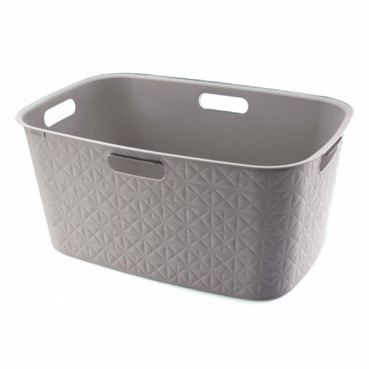 Koš na čisté prádlo LAUNDRY HAMPER 45L, světle šedý