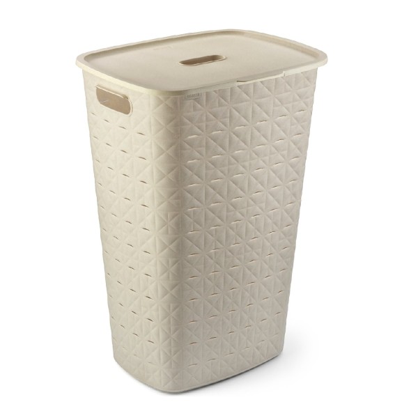 Koš na špinavé prádlo LAUNDRY HAMPER 56L, béžový