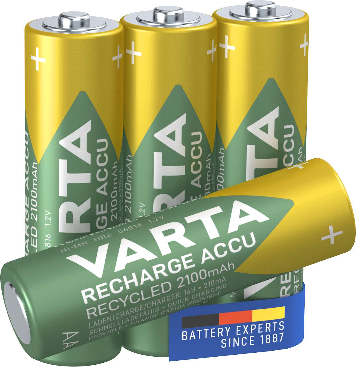 Nabíjecí baterie VARTA Recharge Accu Recycled 4 AA 2100 mAh