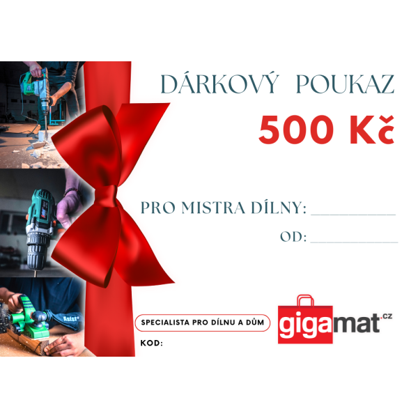 Dárkový poukaz GIGAMAT 500 Kč